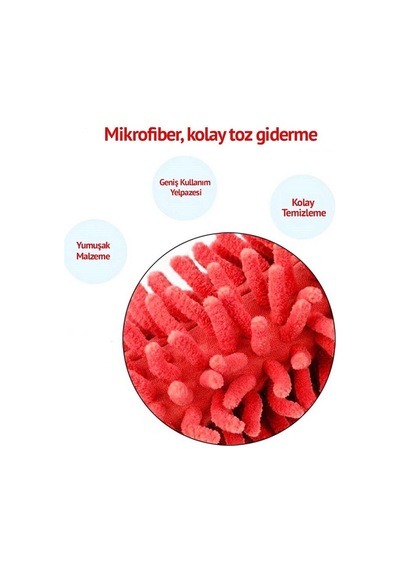 Teleskopik Mikrofiber Pratik Uzayabilen Toz Alma Fırçası Aparatı Renkli - 883024958