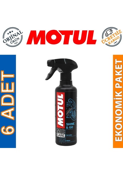 Motul E5 Shine & Go 400 Ml Hızlı Cila ve Parlatıcı Sprey 6 Adet