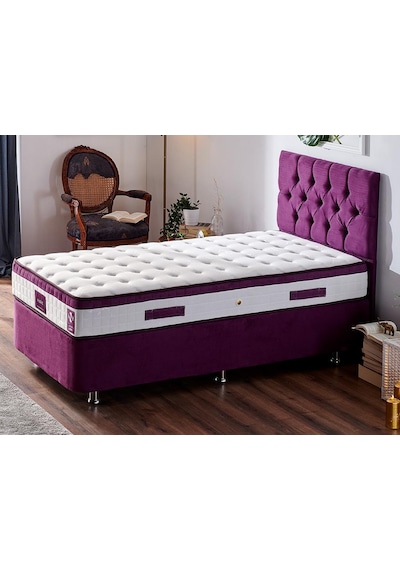 Nironyatak Niron Violet Yatak Seti 80X180 Cm Tek Kişilik Yatak Baza Başlık T