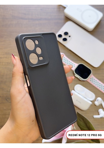 Redmi Note 12 Pro 5g Uyumlu Kamera Korumalı Darbeye Dayanıklı Renk Atmayan Keep Silikon Kılıf Siyah
