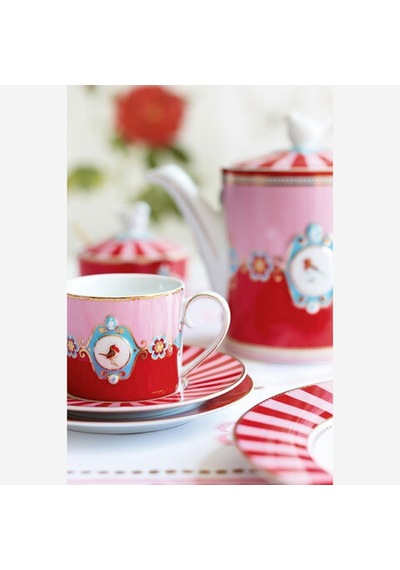 Pip Studio Kırmızı Porselen Çay Fincan Seti 200 Ml