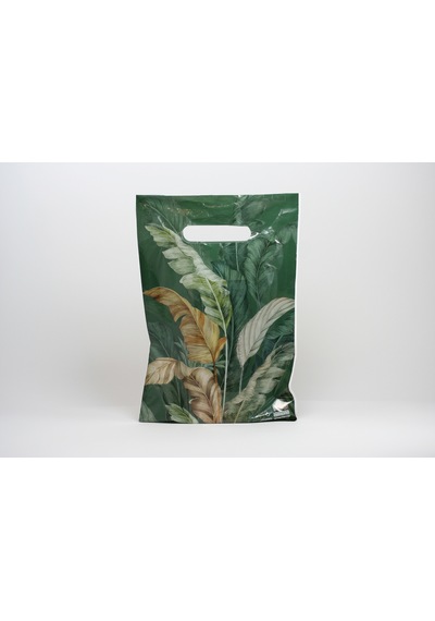 Eczane Hediyelik & Alışveriş Poşeti Yeşil Çiçek 22 x 32 CM 100 Adet