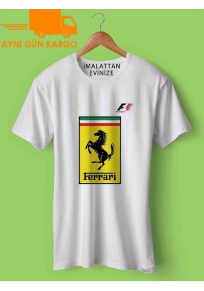 Ferrari F1 Baskılı Tişört Tshirt Ücretsiz Kargo