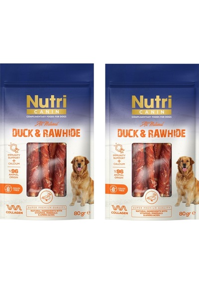 Nutri Canin Rawhide Ördekli Köpek Ödülü 80 Gr. X 2 Adet