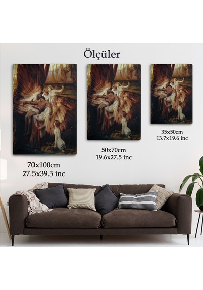 İkarus İçin Ağlayan Melekler Tablosu - Lament For Icarus-6499 35 X 50