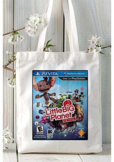 Art Hediye Little Big Planet Oyun Baskılı Bez Çanta Omuz Çantası Kişiye Özel Model 2 Çok Renkli