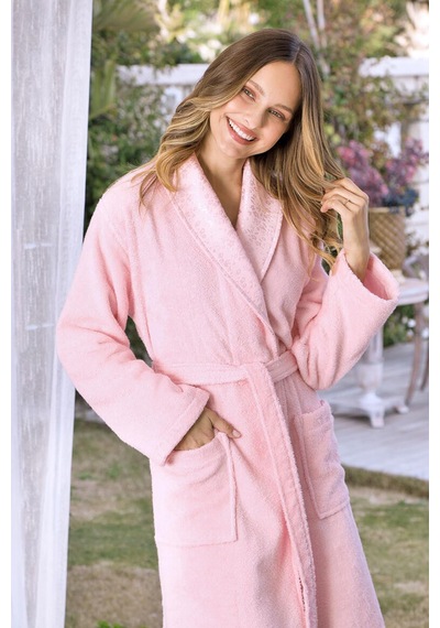 Özdilek Camellia Happy Aile Bornoz Seti Gri Pembe
