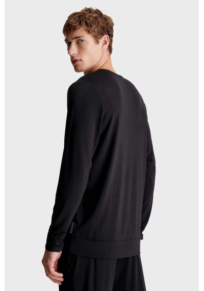 Calvin Klein L/s Sweatshırt, P7a Erkek Siyah Sweatshirt