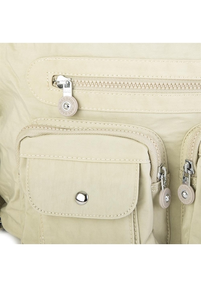 Nas Bag Unisex Zararlı Kimyasal İçermeyen Su İtici Özelliğe Sahip Omuz Ve Sırt Çantası Dönüştürülebilir Tasarım Bej