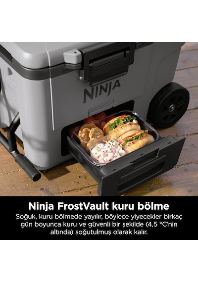 Ninja Frostvault Tekerlekli Cooler 42 Litre - Gri
