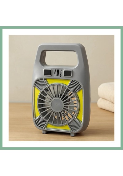Bşkvirgo Usb Şarjlı 2in1 Mini Fan Ve Fener 10w 2 Kademe, Su Geçirmez, Taşınabilir Bsk2026