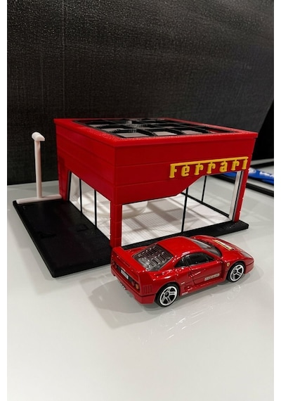 Ferrari Showroom Tasarımlı Dekoratif Diorama 1:64