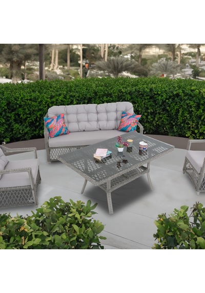 Crystal Üçlü Rattan Bahçe Oturma Grubu Rehome