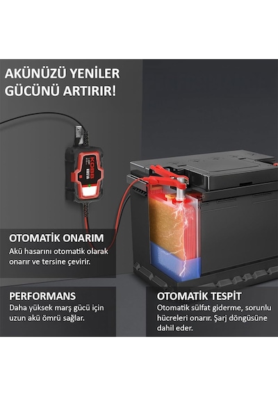 Kbs1a 6v/12v 30ah Akıllı Akü Şarj Ve Akü Bakım/desülfatör