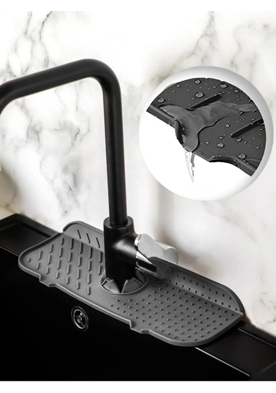 Elastik Musluk Mat Su Tutucu Düzenleyici Silikon Kaydırmaz Mutfak Banyo Lavabo Tezgah Üstü Matı Sili Diğer