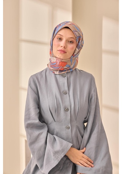 Silk Home Olinda İpek Eşarp 47003-23 Vizon, Gül Kurusu, Şeftali, Mavi