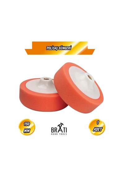 Pasta Polisaj Süngeri M-14 Bağlantılı Oto Araba Parlatma Pedi Sünger Araba Parlatıcı 150mm