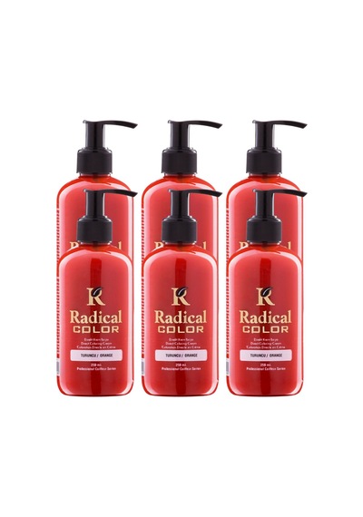 Radical Color New 25/orange Amonyaksız Su Bazlı Saç Boyası 250 Ml 6 Adet Turuncu