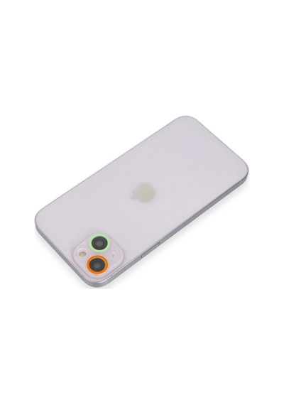 Apple iPhone  Uyumlu  13 Mini Renkli Kamera Lens Koruma Cam - Turuncu-yeşil Çok Renkli
