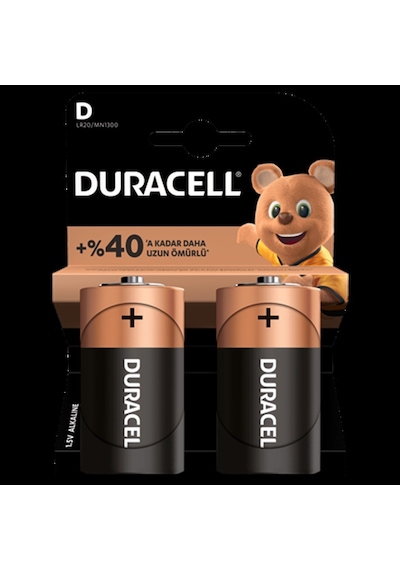 Duracell D Boy Alkalin Büyük Pil 2Li  Blister