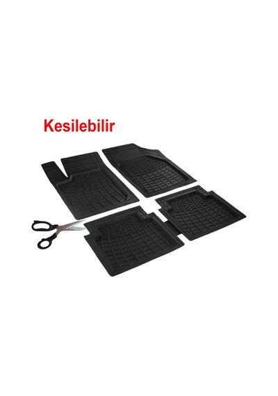 Badem10 Automix Araba Araç Otomobil Oto Kesilebilir Siyah 3d Havuzlu 5 Parça Paspas Marka Model 44810 Açık Bej
