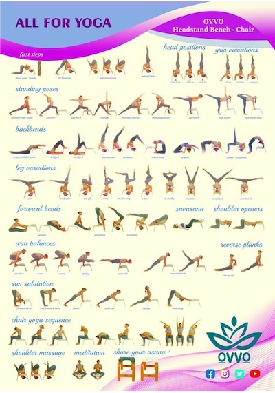 Ovvo Yoga Sandalyesi Headstand Bench - Chair Siyah