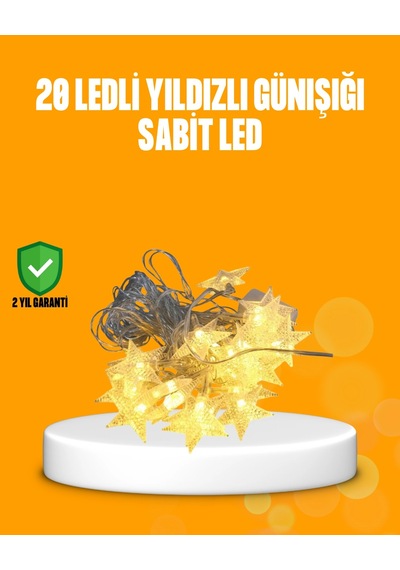 Mey İthalat Yıldız Led Işık 5 Metre Dekoratif Aydınlatma Günışığı Çok Renkli 57227426