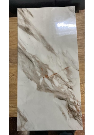 Shiny Royal Marble Mermer Desenli 60x30cm Yapışkanlı Mutfak Banyo Kaplama Duvar Paneli Kağıdı Cf-004 Çok Renkli