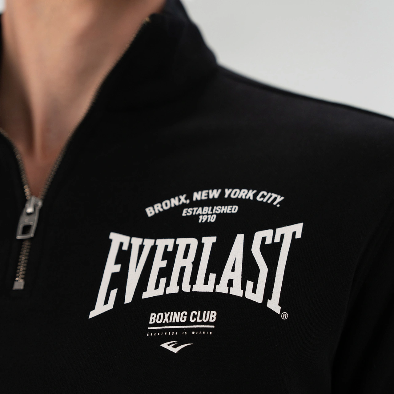Everlast Bronx Nyc Yarım Fermuarlı Regular Erkek Siyah Sweatshirt Tm0104 Siyah