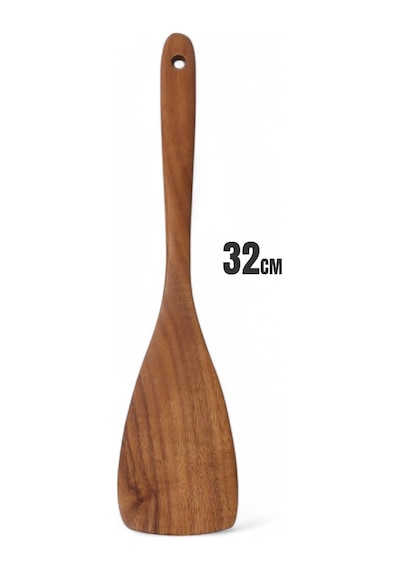 Ayrex Deconox Doğal Akasya Ağacından El Oyması Servis Spatulası 32cm / Antibakteriyel, Dayanıklı Ve Çevre Dostu Diğer