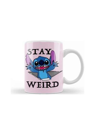 Stitch Stay Weird Kupa Bardak Porselen Karışık