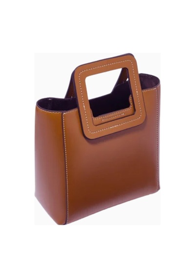 Staud Mini Shirley Tote Bag Kadın Deri Çanta, Şık Ve Çok Yönlü Omuz Çantası Kahverengi