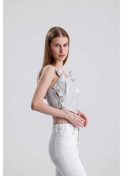 L'aura Corset Ophelia Bayan Korse Büstiyer Gri