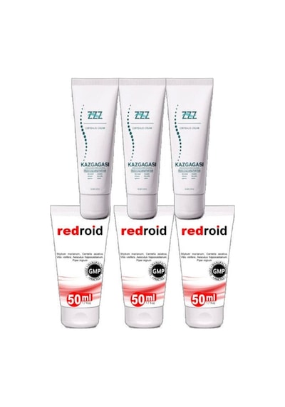 Kaz Gagası Kremi 3x100 Ml Rahatlatıcı +redroid Rahatlatıcı Krem 3x50 Ml