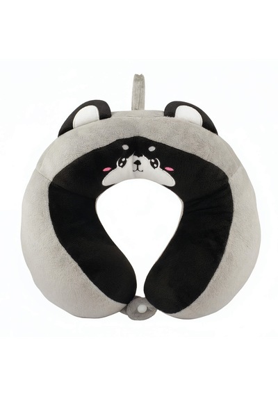 Tucklebery Kids Panda Figürlü Boyun Yastığı Yumuşak Doku, Çıtçıtlı Tasarım Ve Ergonomik Konfor Gri