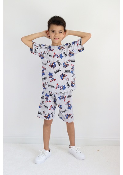 Harika Kids Erkek Çocuk Dinazor Desen Kaprili Basic Takım Takım 001