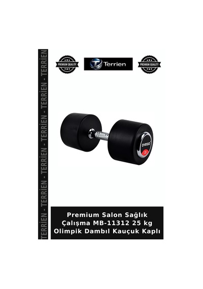 Premium Salon Sağlık Çalışma Mb-11312 25 Kg Olimpik Dambıl Kauçuk Kaplı