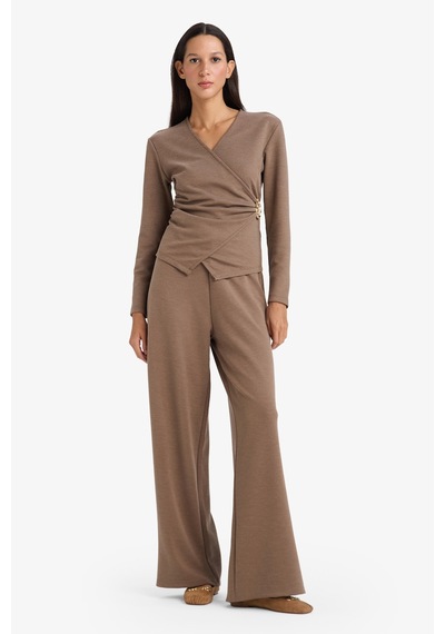 Defacto Wide Leg Pantolon G8029ax26spbn531 Kahve-bn531