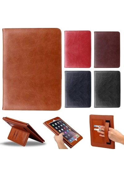 Apple Uyumlu iPad Mini 4 / Mini 5 Standlı Kartlıklı Premium Tablet Kılıfı