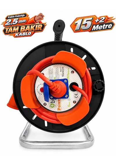 Bylion Bylıon Elektrikli Araç Şarj Uzatma Kablo Makarası Kapaklı Priz 2.5mm Tam Bakır Kablo Ev Tipi Şarj 3,5kw Monofaze Cihazlara Uygun 17 Metre Bylion Bylıon Elektrikli Araç Şarj Uzatma Kablo Makarası Kapaklı Priz 2.5mm Tam Bakır Kablo Ev Tipi Şarj 3,5kw Monofaze Cihazlara Uygun 17 Metre