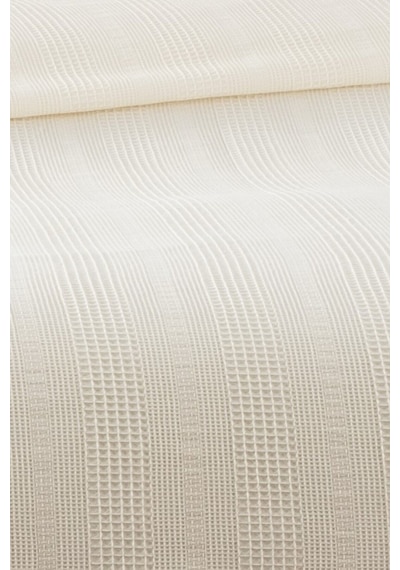 %100 Pamuk Çift Kişilik Kopanaki Dantelli Waffle Pike-210x230 Cm-krem Krem Krem