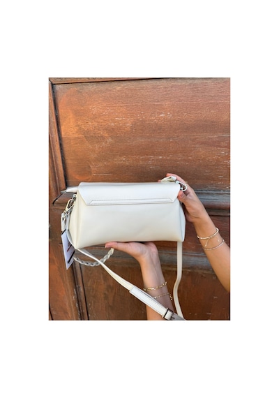 Just Polo Kadın Yeni Sezon Örgü Detaylı Ayarlanabilir Askılı Lüks El Ve Omuz Çantası Ebat : 26 X 14 Cm Krem