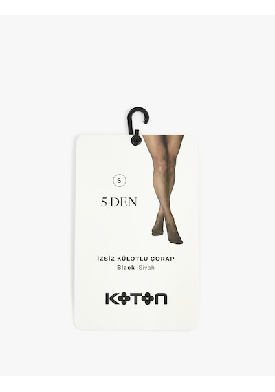 Koton İzsiz 5 Den Külotlu Çorap Siyah 7wak80039aa