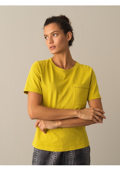 Xint Sarı Regular Fit Bisiklet Yaka Pamuk Tişört 602277