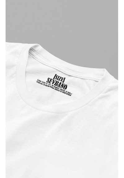 Sevbano Billie Eilish Guess Baskılı Unisex Oversize Şarkıcı Tişört Beyaz