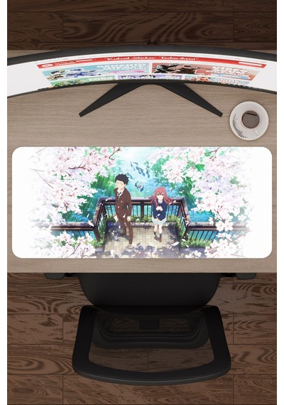 Koe No Katachi Kaymaz Dikişli Kauçuk Oyuncu Mousepad V2 - 70x30 Xl Gaming Mouse Pad Fare Altlığı