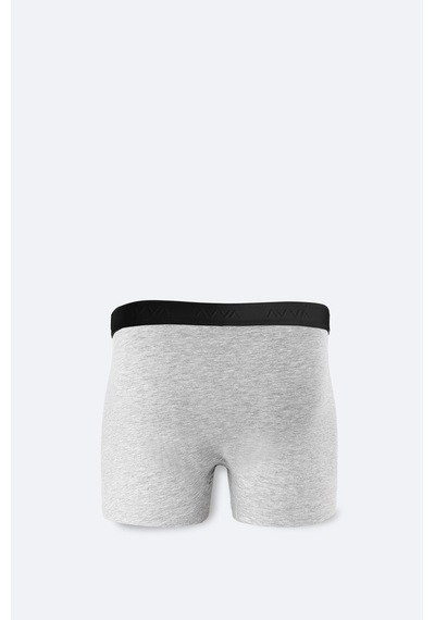 Avva Erkek Gri Basic Pamuklu Tekli Regular Fit Boxer B009510
