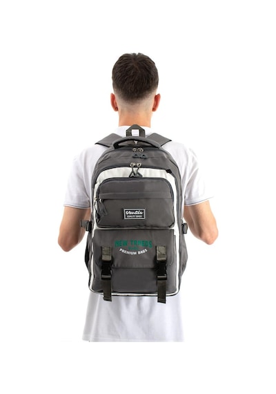 Ventis Unisex Kalemlikli Okul Çantası Lise Ortaokul 2'li Set Sırt Çantası 43 30 Cm Çok Cepli Vnt7-a Gri