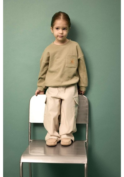 Defacto Erkek Bebek Baskılı Waffle Sweatshirt G6386a526spkh96 Haki-kh96