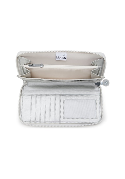 Kipling Kıplıng Money World Büyük Boy Cüzdan Gri New Brıght Met Gri